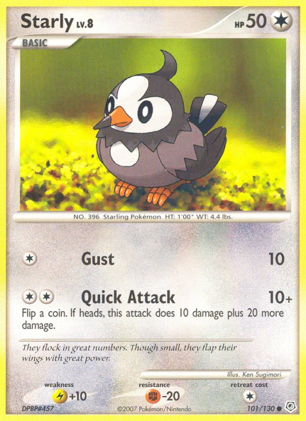 Pokemon | Starly (101/130) [Diamond & Pearl: Base Set] | The Nerd Merchant