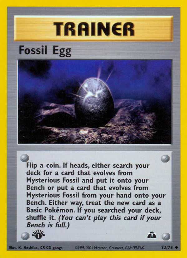 Pokemon | Fossil Egg (72/75) [Neo Discovery 1st Edition] | The Nerd Merchant