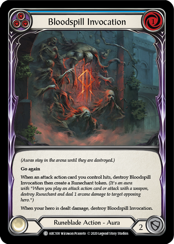 Flesh and Blood TCG | Bloodspill Invocation (Blue) [U-ARC108] (Arcane Rising Unlimited)  Unlimited Rainbow Foil | The Nerd Merchant