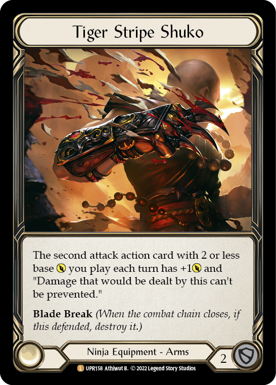 Flesh and Blood TCG | Tiger Stripe Shuko [UPR158] (Uprising)  Cold Foil | The Nerd Merchant