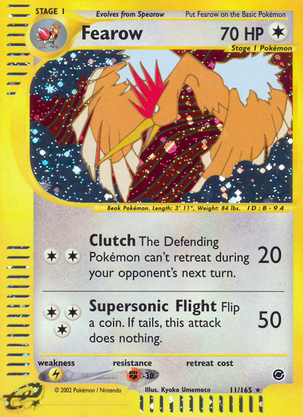 Pokemon | Fearow (11/165) [Expedition: Base Set] | The Nerd Merchant