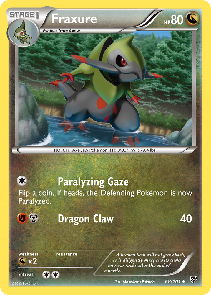 Pokemon | Fraxure (68/101) [Black & White: Plasma Blast] | The Nerd Merchant