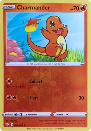 Pokemon | Charmander (023/185) (Reverse Cosmos Holo) [Sword & Shield: Vivid Voltage] | The Nerd Merchant