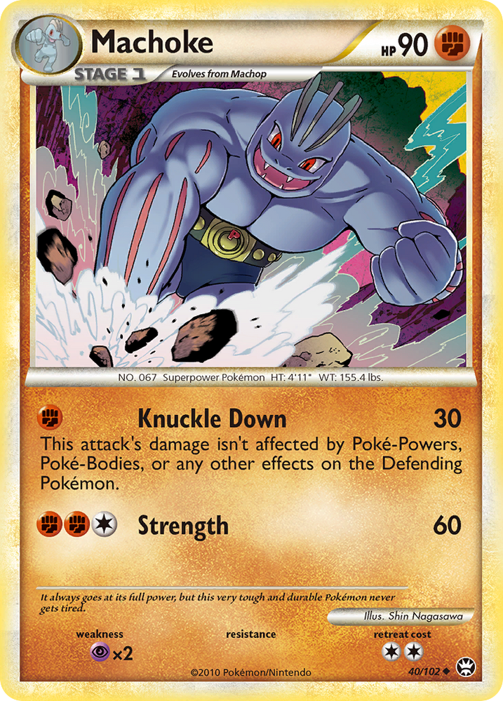 Pokemon | Machoke (40/102) [HeartGold & SoulSilver: Triumphant] | The Nerd Merchant