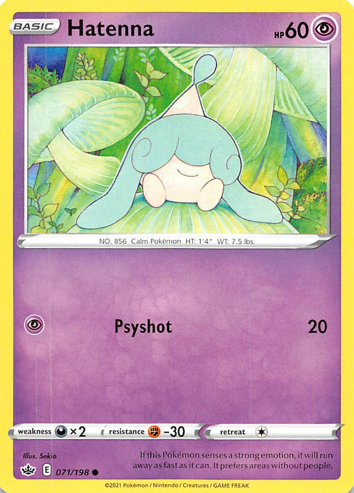 Pokemon | Hatenna (071/198) [Sword & Shield: Chilling Reign] | The Nerd Merchant
