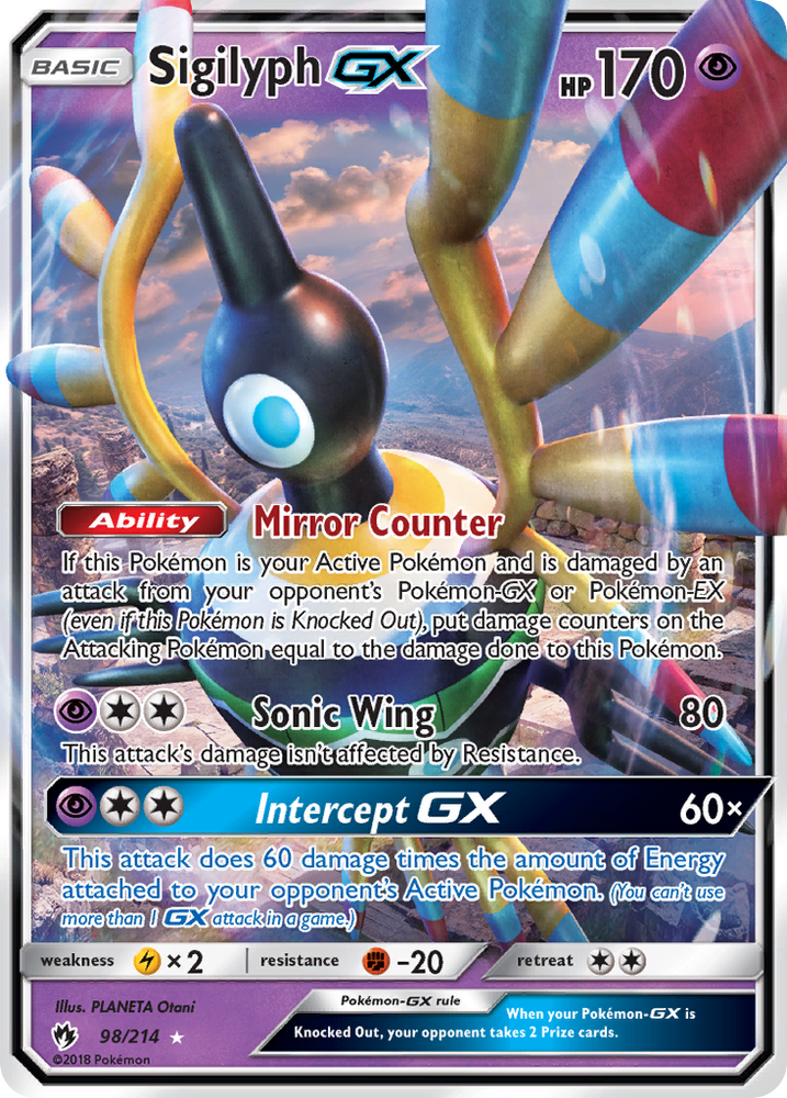 Pokemon | Sigilyph GX (98/214) [Sun & Moon: Lost Thunder] | The Nerd Merchant
