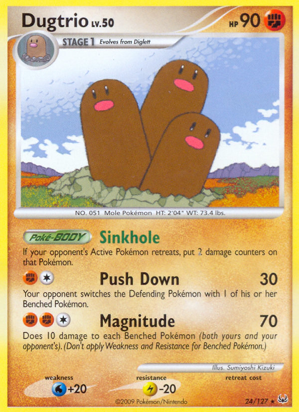 Pokemon | Dugtrio (24/127) [Platinum: Base Set] | The Nerd Merchant