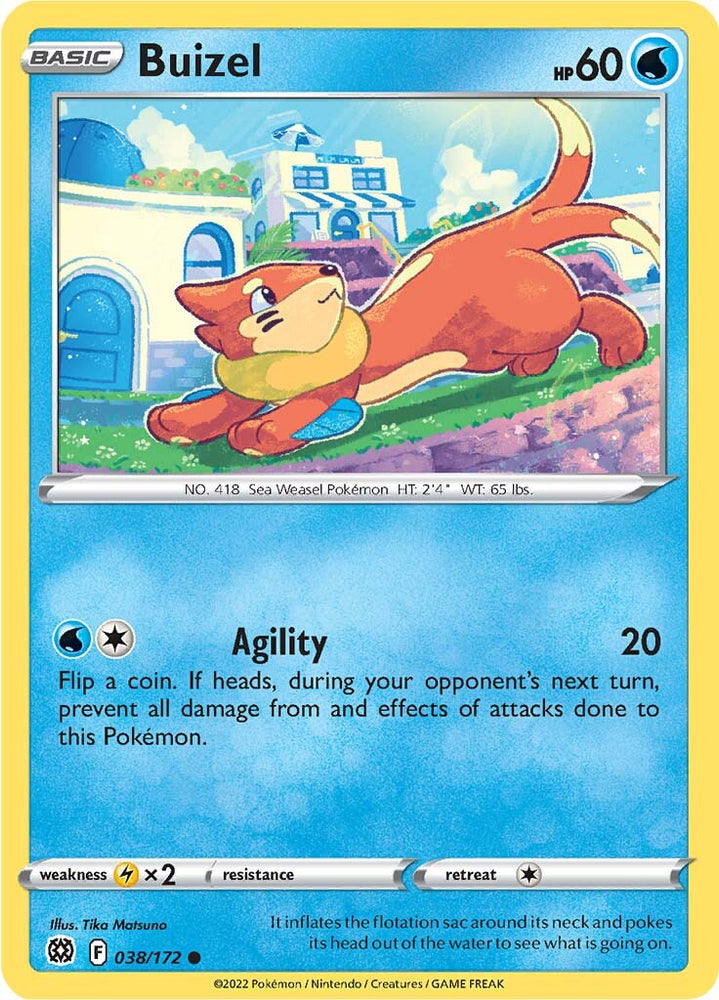Pokemon | Buizel (038/172) [Sword & Shield: Brilliant Stars] | The Nerd Merchant