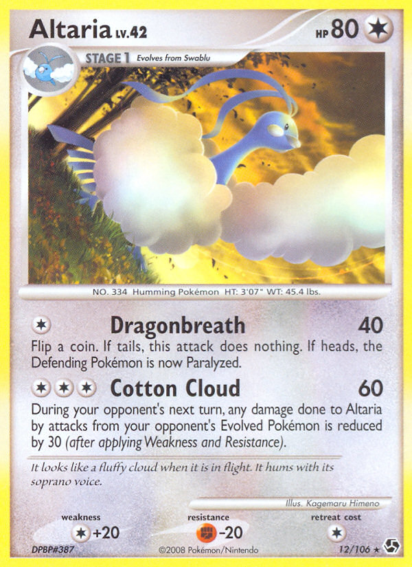 Pokemon | Altaria (12/106) [Diamond & Pearl: Great Encounters] | The Nerd Merchant