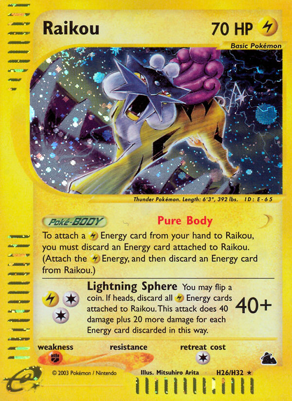 Pokemon | Raikou (H26/H32) [Skyridge] | The Nerd Merchant