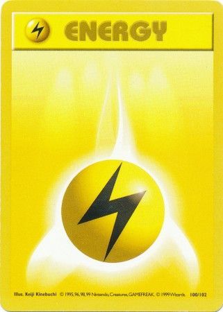 Pokemon | Lightning Energy (100/102) [Base Set Shadowless Unlimited] | The Nerd Merchant