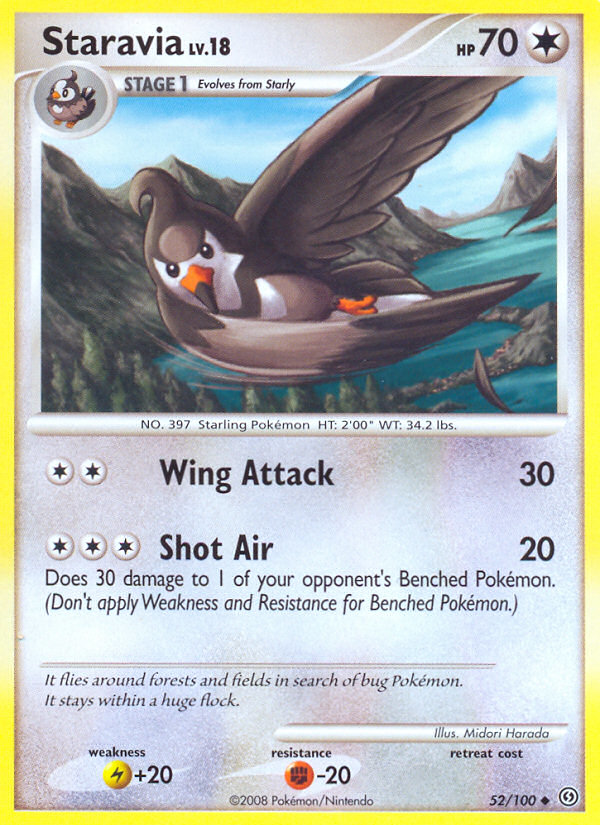 Pokemon | Staravia (52/100) [Diamond & Pearl: Stormfront] | The Nerd Merchant
