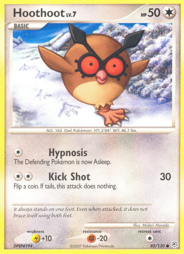 Pokemon | Hoothoot (85/130) [Diamond & Pearl: Base Set] | The Nerd Merchant