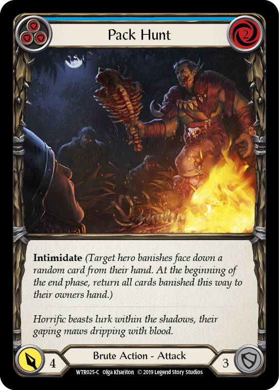 Flesh and Blood TCG | Pack Hunt (Blue) [WTR025-C] (Welcome to Rathe)  Alpha Print Rainbow Foil | The Nerd Merchant