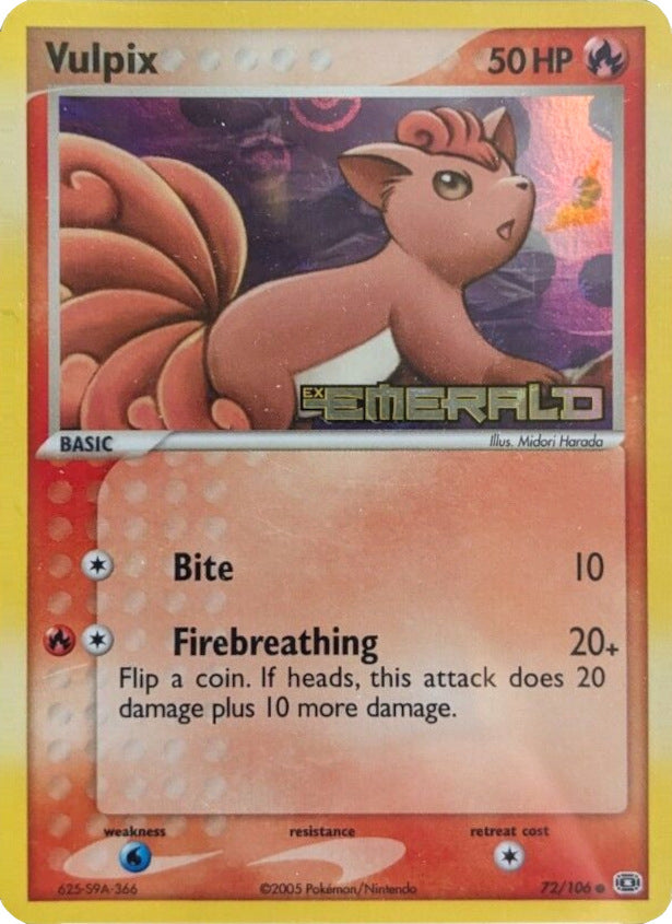 Pokemon | Vulpix (72/106) (Stamped) [EX: Emerald] | The Nerd Merchant