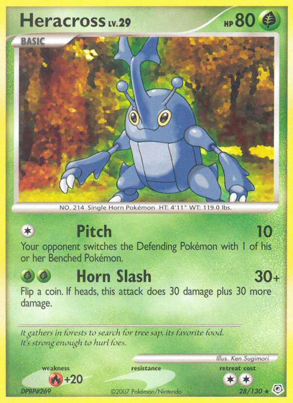 Pokemon | Heracross (28/130) [Diamond & Pearl: Base Set] | The Nerd Merchant