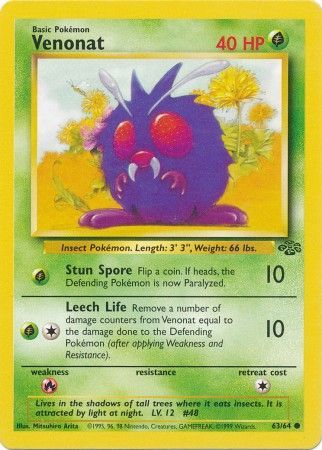 Pokemon | Venonat (63/64) [Jungle Unlimited] | The Nerd Merchant