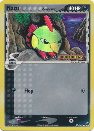 Pokemon | Natu (55/101) (Delta Species) (Stamped) [EX: Dragon Frontiers] | The Nerd Merchant