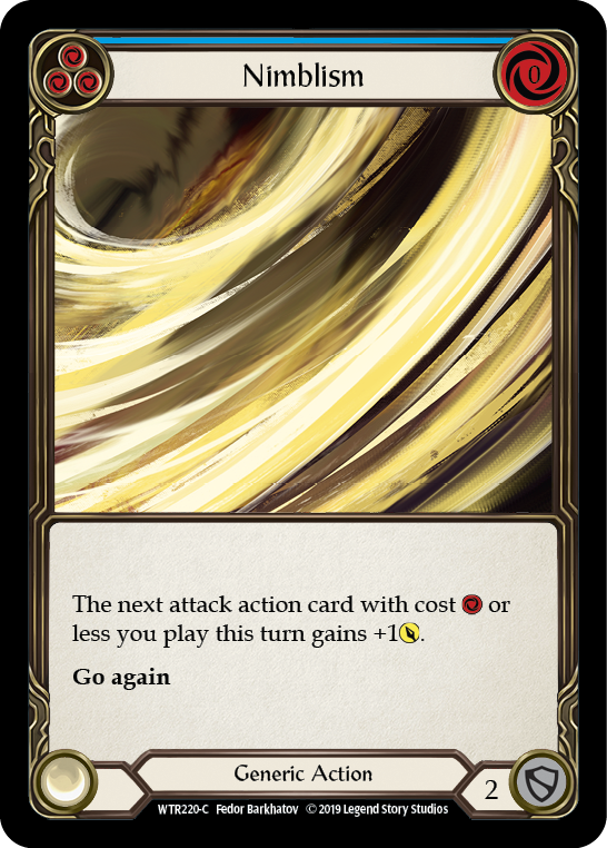 Flesh and Blood TCG | Nimblism (Blue) [WTR220-C] (Welcome to Rathe)  Alpha Print Rainbow Foil | The Nerd Merchant