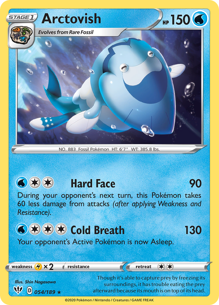 Pokemon | Arctovish (054/189) [Sword & Shield: Darkness Ablaze] | The Nerd Merchant