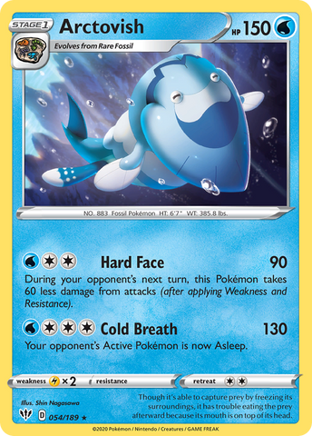 Pokemon | Arctovish (054/189) [Sword & Shield: Darkness Ablaze] | The Nerd Merchant