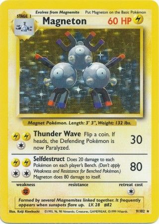 Pokemon | Magneton (9/102) [Base Set Unlimited] | The Nerd Merchant