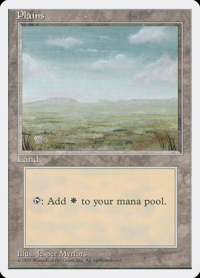 Magic | Plains (Signature on Left) [Fourth Edition] | The Nerd Merchant