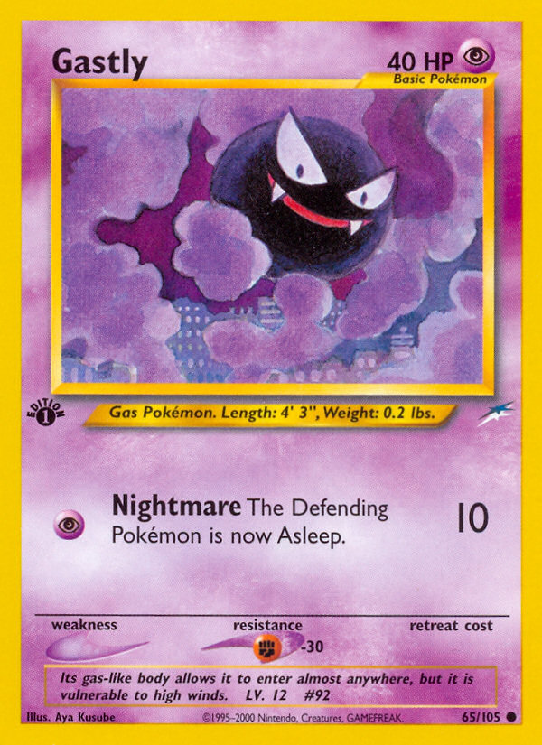 Pokemon | Gastly (65/105) [Neo Destiny 1st Edition] | The Nerd Merchant