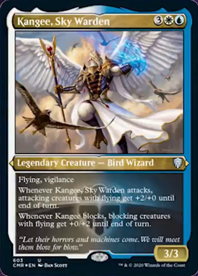 Magic | Kangee, Sky Warden (Etched) [Commander Legends] | The Nerd Merchant