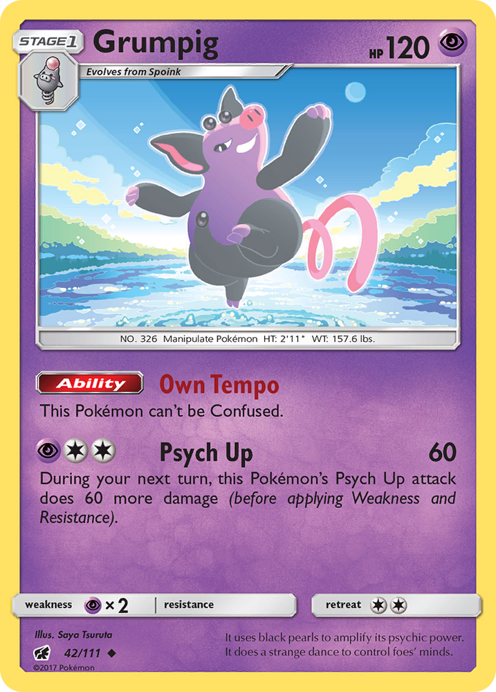 Pokemon | Grumpig (42/111) [Sun & Moon: Crimson Invasion] | The Nerd Merchant
