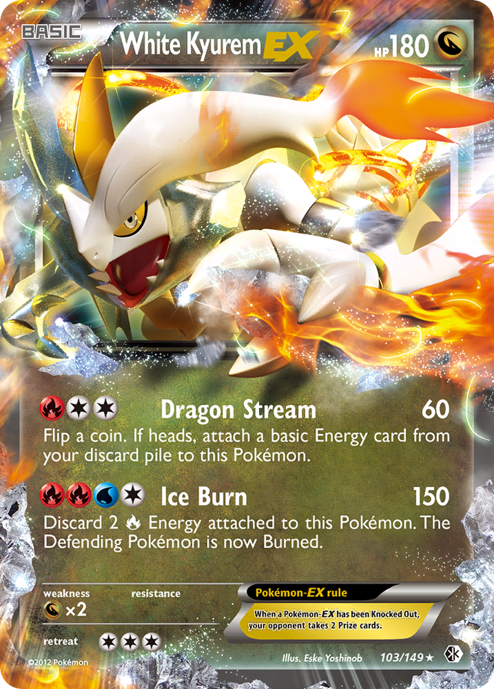 Pokemon | White Kyurem EX (103/149) [Black & White: Boundaries Crossed] | The Nerd Merchant