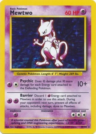 Pokemon | Mewtwo (10/102) [Base Set Unlimited] | The Nerd Merchant