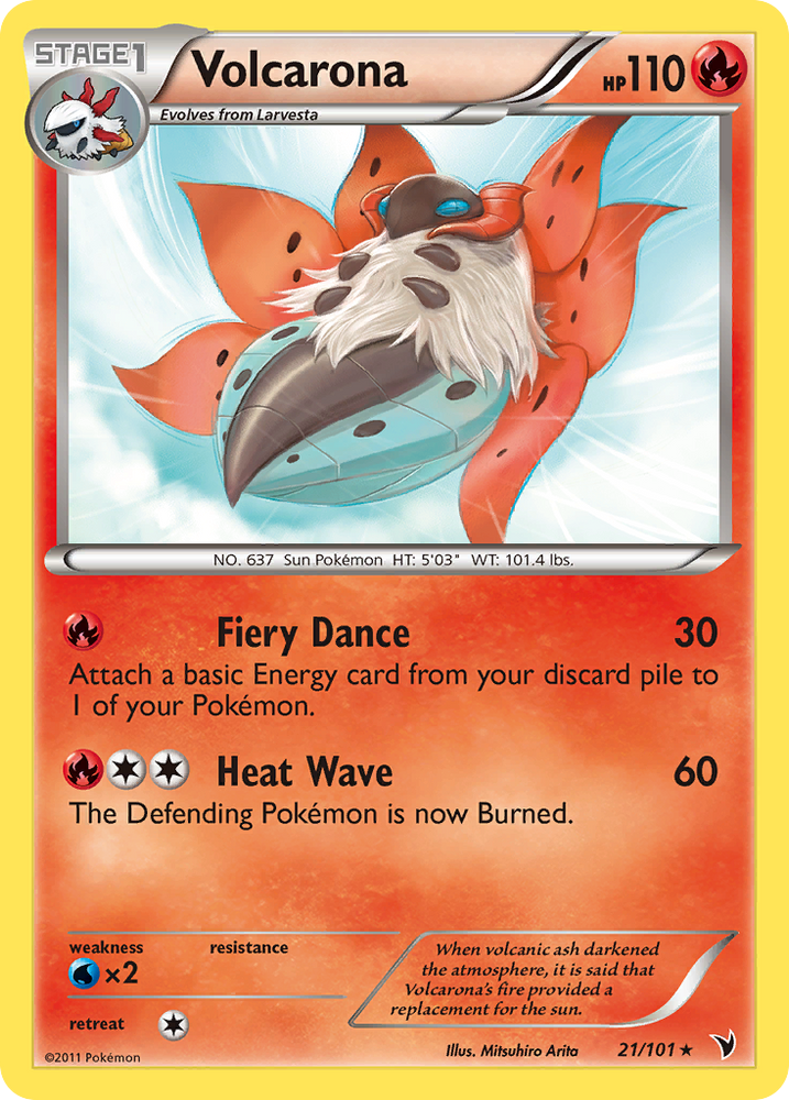 Pokemon | Volcarona (21/101) [Black & White: Noble Victories] | The Nerd Merchant