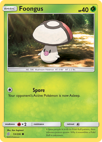 Pokemon | Foongus (13/236) [Sun & Moon: Unified Minds] | The Nerd Merchant
