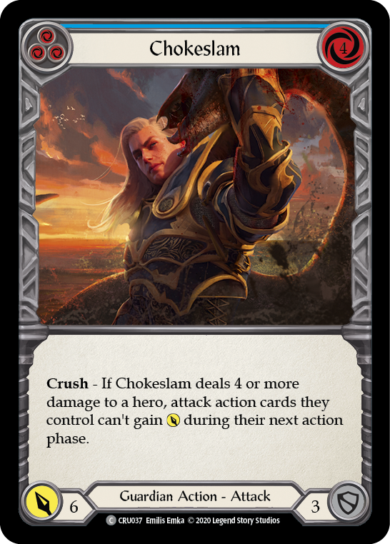 Flesh and Blood TCG | Chokeslam (Blue) [CRU037] (Crucible of War)  1st Edition Normal | The Nerd Merchant