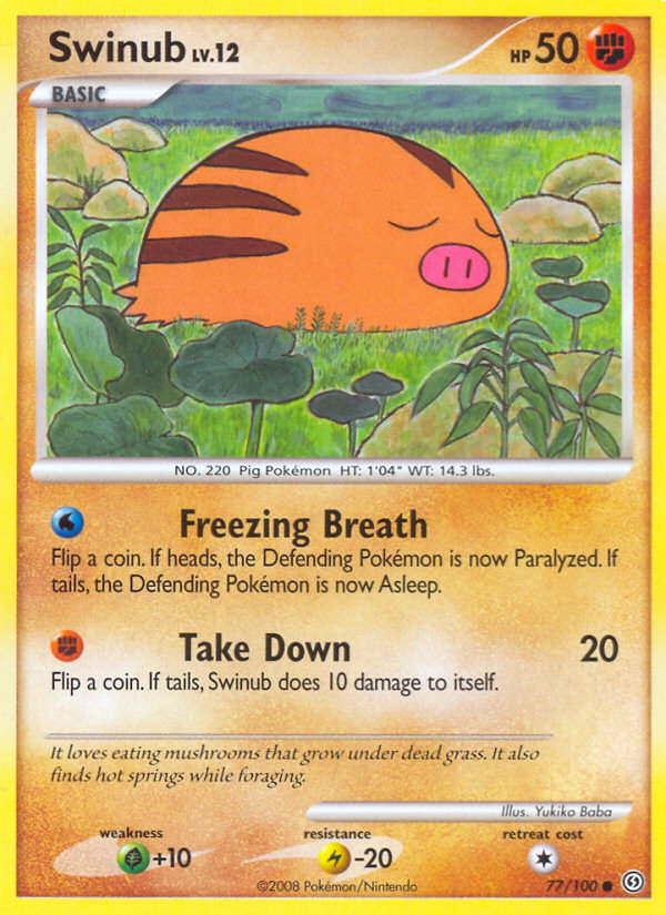 Pokemon | Swinub (77/100) [Diamond & Pearl: Stormfront] | The Nerd Merchant