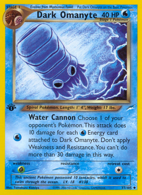 Pokemon | Dark Omanyte (37/105) [Neo Destiny 1st Edition] | The Nerd Merchant