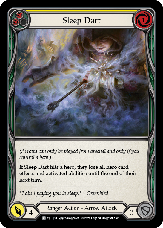 Flesh and Blood TCG | Sleep Dart (Yellow) [CRU133] (Crucible of War)  1st Edition Rainbow Foil | The Nerd Merchant