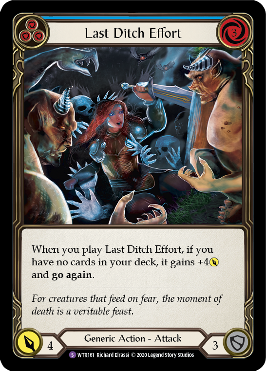 Flesh and Blood TCG | Last Ditch Effort [U-WTR161] (Welcome to Rathe Unlimited)  Unlimited Rainbow Foil | The Nerd Merchant