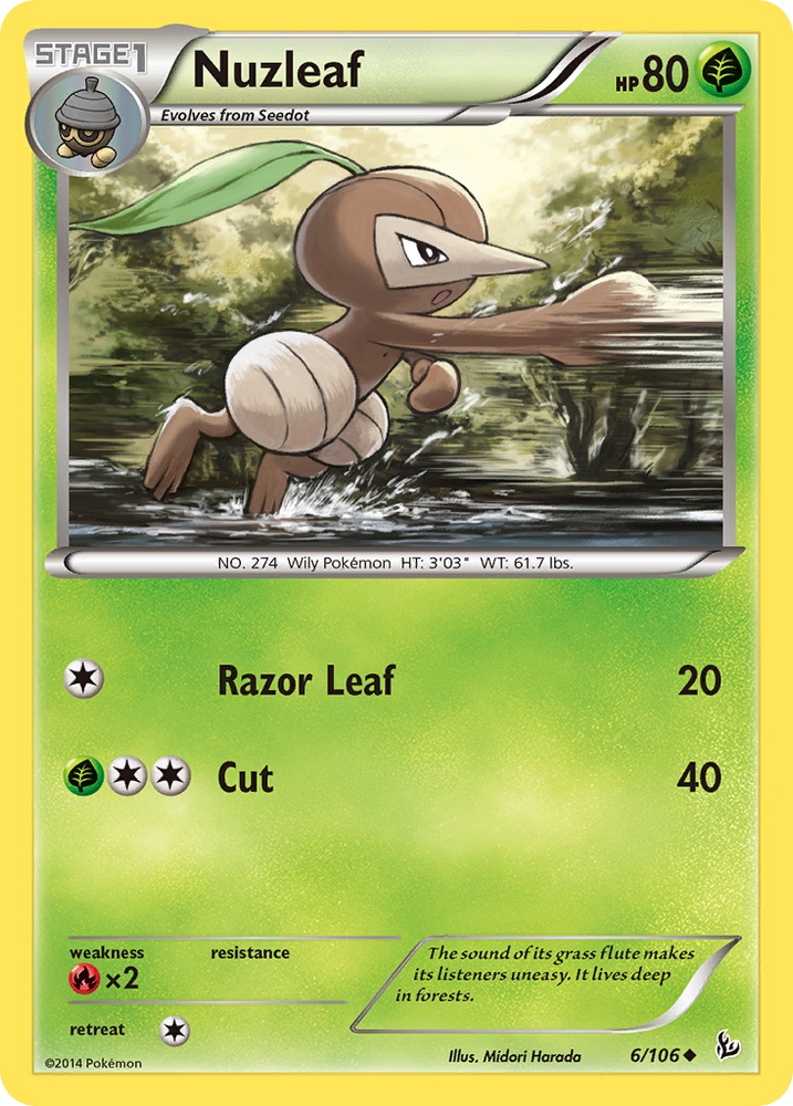 Pokemon | Nuzleaf (6/106) [XY: Flashfire] | The Nerd Merchant
