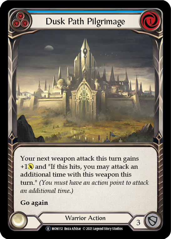 Flesh and Blood TCG | Dusk Path Pilgrimage (Blue) [U-MON112-RF] (Monarch Unlimited)  Unlimited Rainbow Foil | The Nerd Merchant