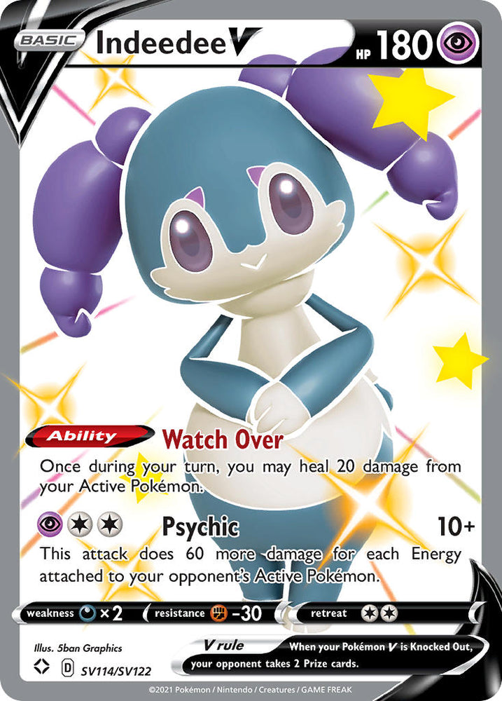 Pokemon | Indeedee V (SV114/SV122) [Sword & Shield: Shining Fates] | The Nerd Merchant