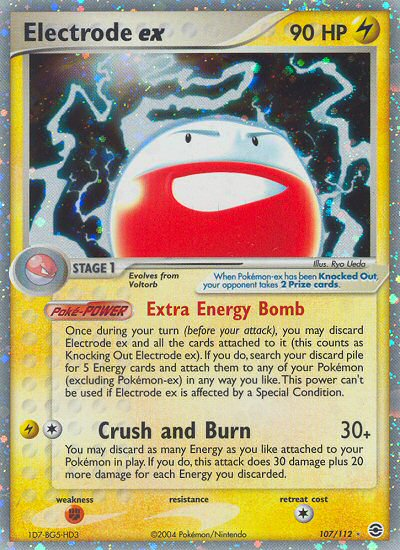 Pokemon | Electrode ex (107/112) [EX: FireRed & LeafGreen] | The Nerd Merchant