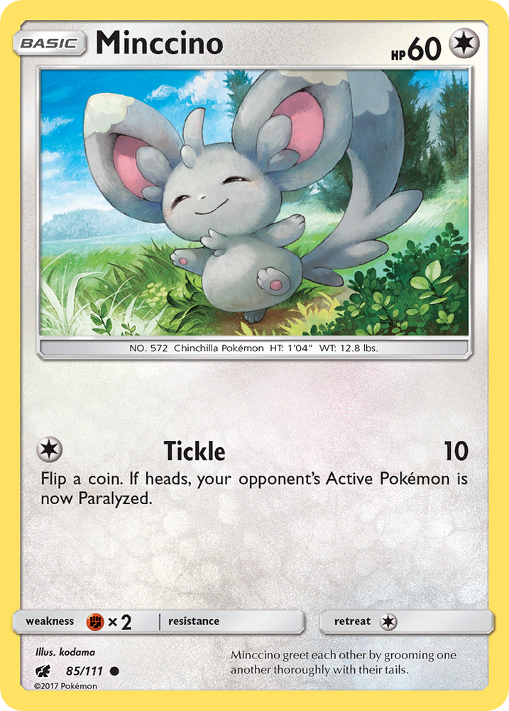 Pokemon | Minccino (85/111) [Sun & Moon: Crimson Invasion] | The Nerd Merchant
