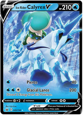 Pokemon | Ice Rider Calyrex V (045/198) [Sword & Shield: Chilling Reign] | The Nerd Merchant