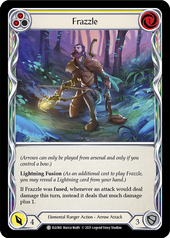 Flesh and Blood TCG | Frazzle (Yellow) [ELE060] (Tales of Aria)  1st Edition Rainbow Foil | The Nerd Merchant