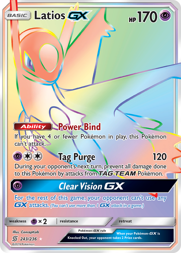 Pokemon | Latios GX (243/236) [Sun & Moon: Unified Minds] | The Nerd Merchant