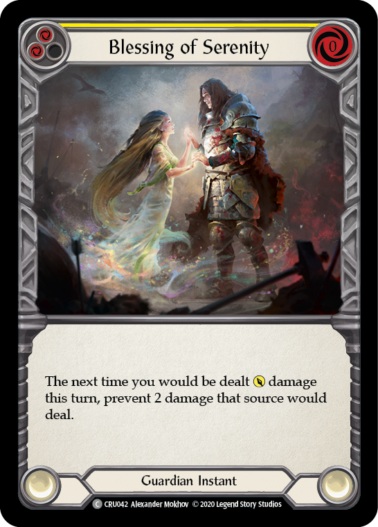 Flesh and Blood TCG | Blessing of Serenity (Yellow) [CRU042] (Crucible of War)  1st Edition Normal | The Nerd Merchant