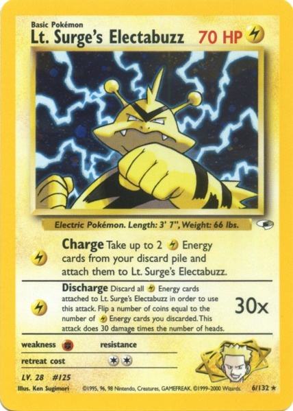 Pokemon | Lt. Surge's Electabuzz (6/132) [Gym Heroes Unlimited] | The Nerd Merchant