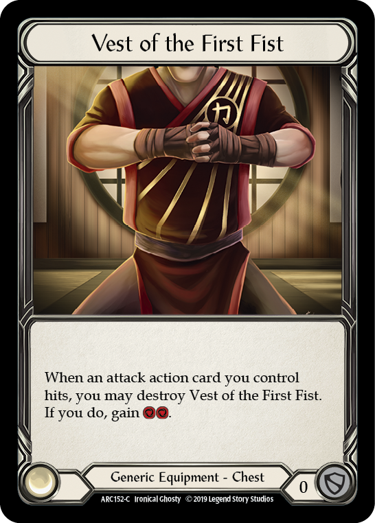 Flesh and Blood TCG | Vest of the First Fist [ARC152-C] (Arcane Rising)  1st Edition Cold Foil | The Nerd Merchant